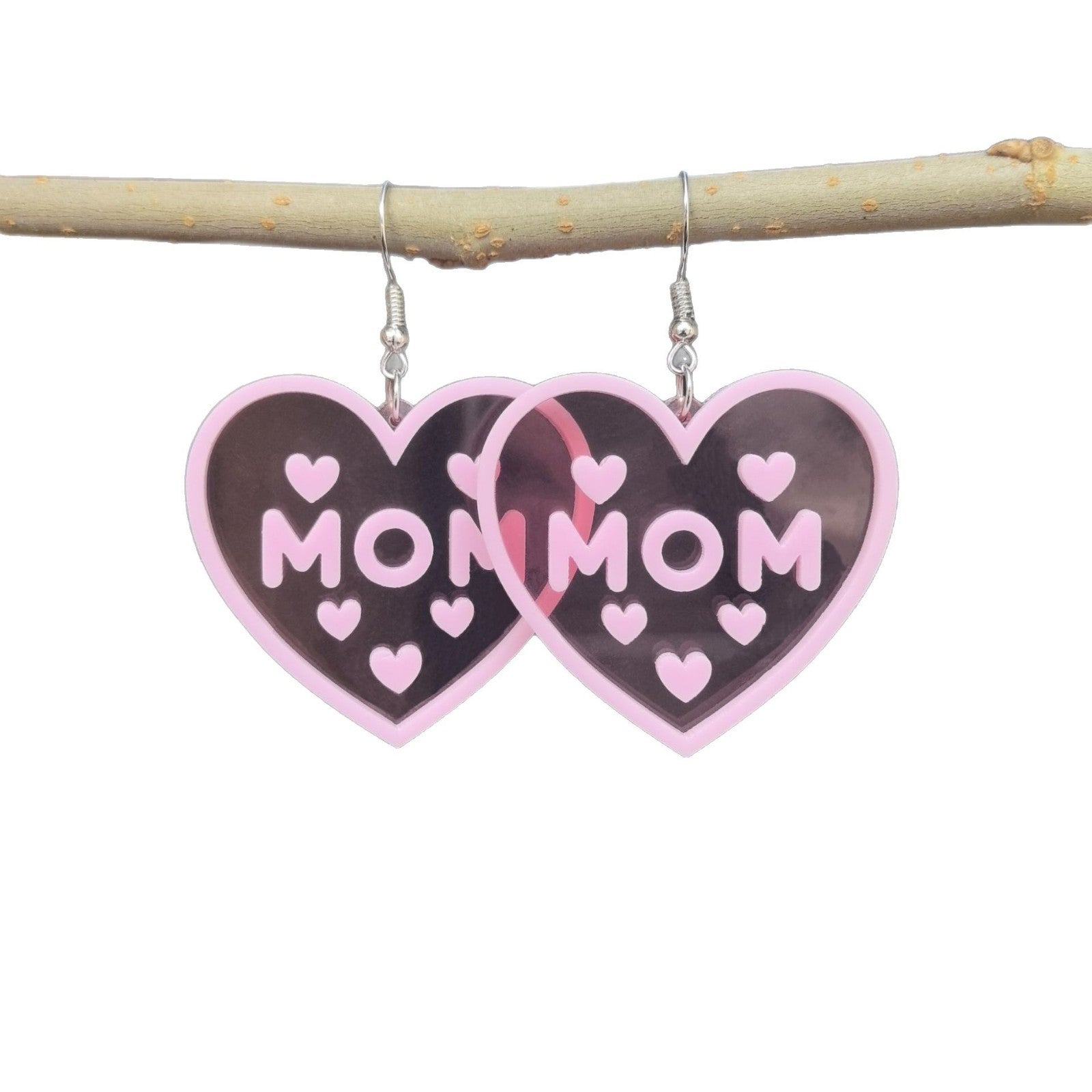 Wholesale 2PCS/Pack mother's day double acrylic English letters MOM MAMA love earrings holiday earrings